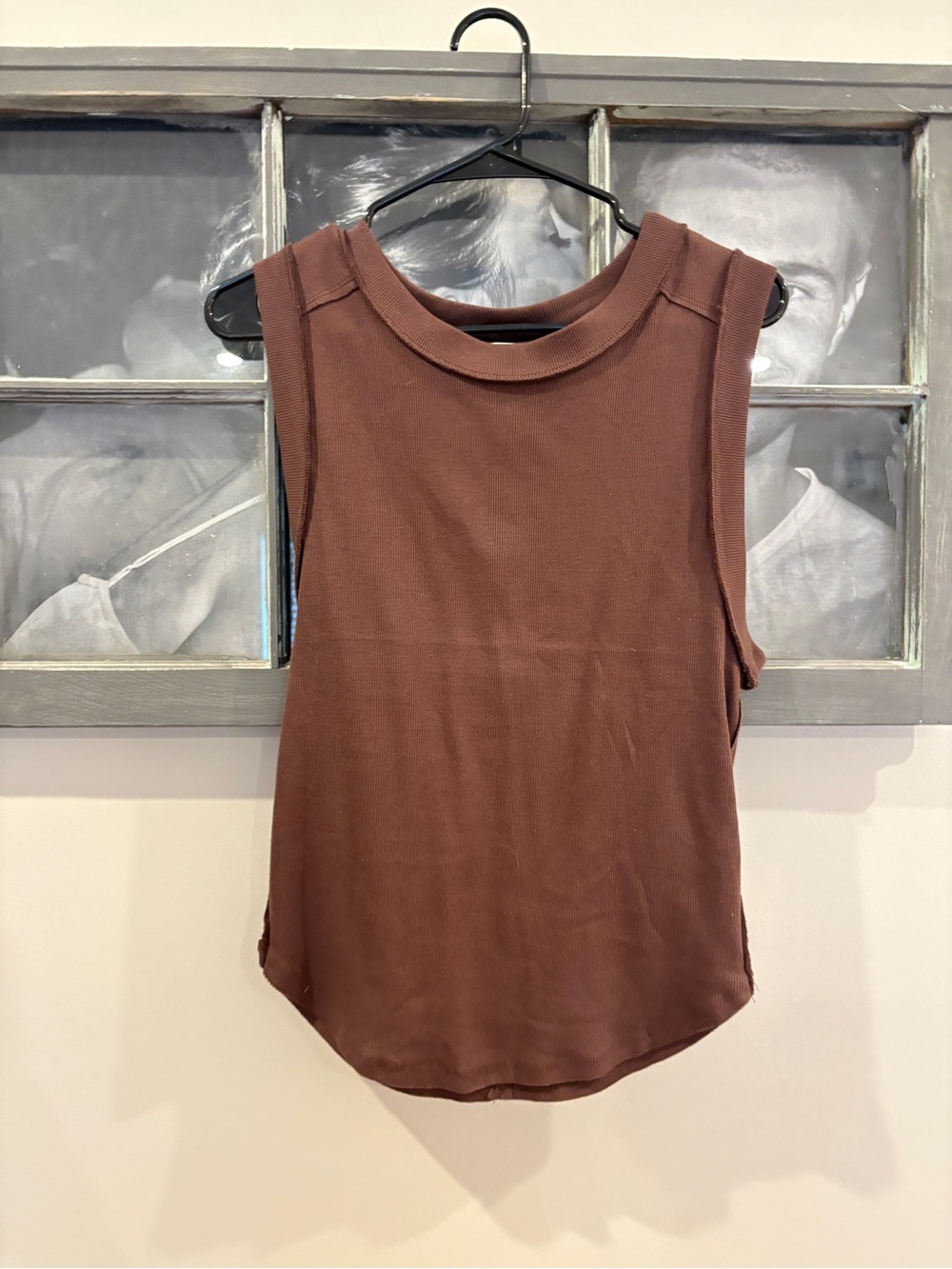 We The Free Ribbed Sleeveless Tank in Chocolate Brown